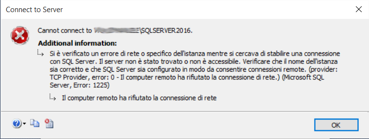 SQLServer 2016 non si avvia 1