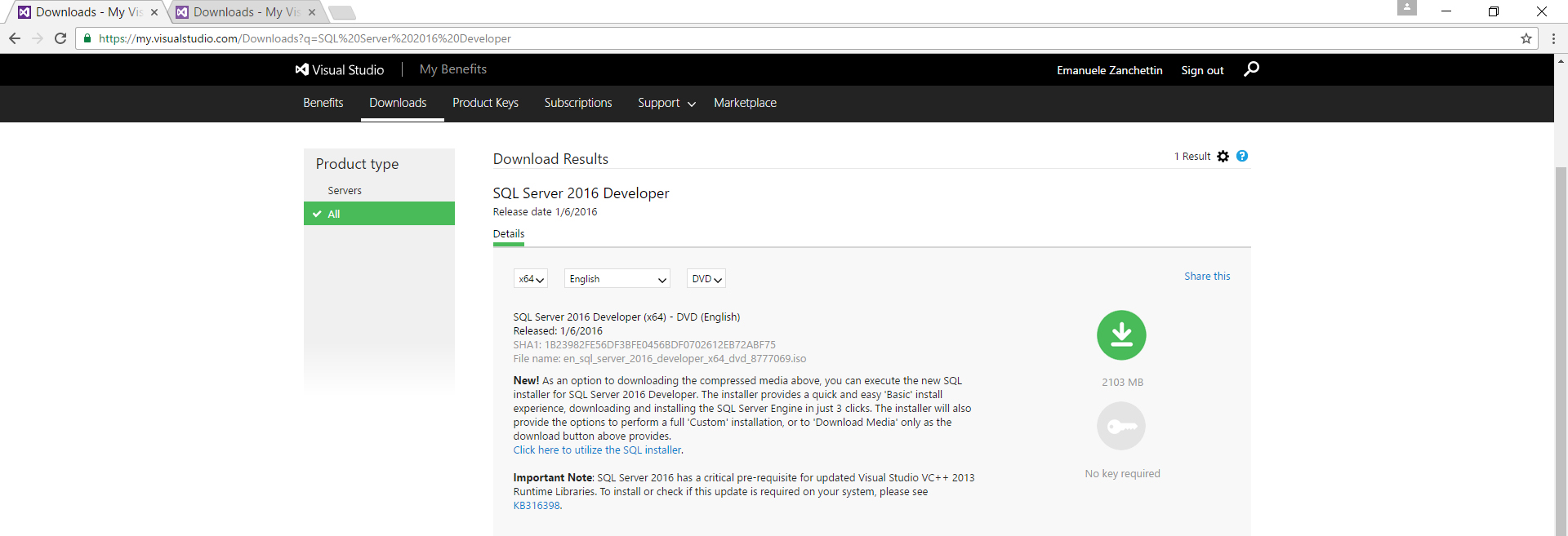 SQLServer 2016 non si avvia 6